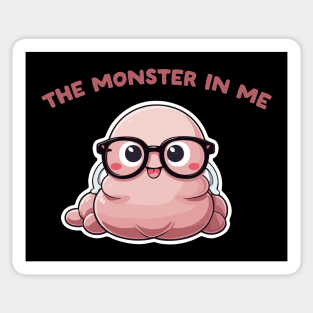 the bookworm monster in me Sticker